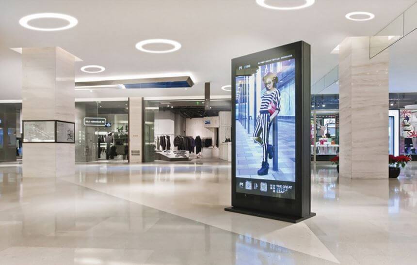 Digital standee mall fashion display